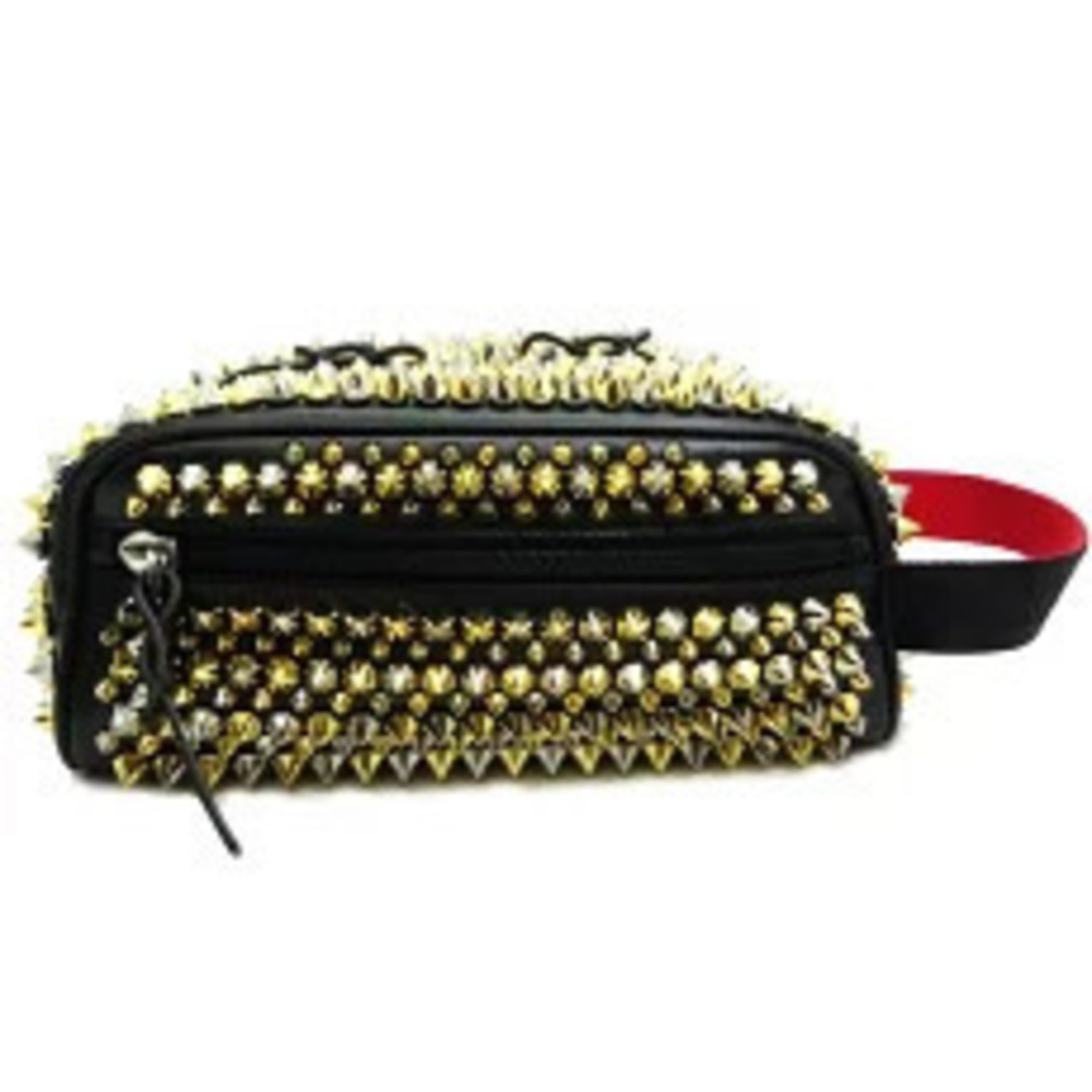 Christian Louboutin Blister Shoulder Bag Leather Black